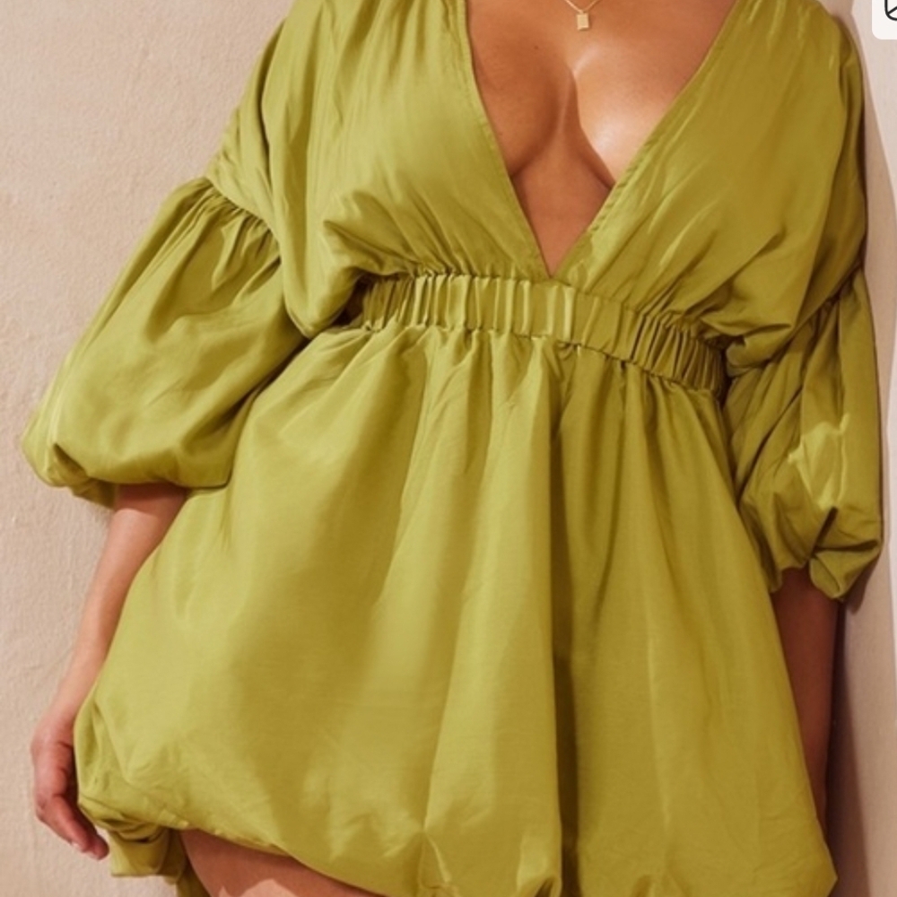 PrettyLittleThing Olive Green Mini Dress